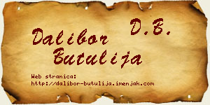 Dalibor Butulija vizit kartica